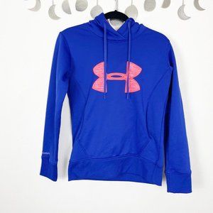 Under Armour Woman's Sz XS Blue Hoodie Sweatshirt‎ Athletic Storm